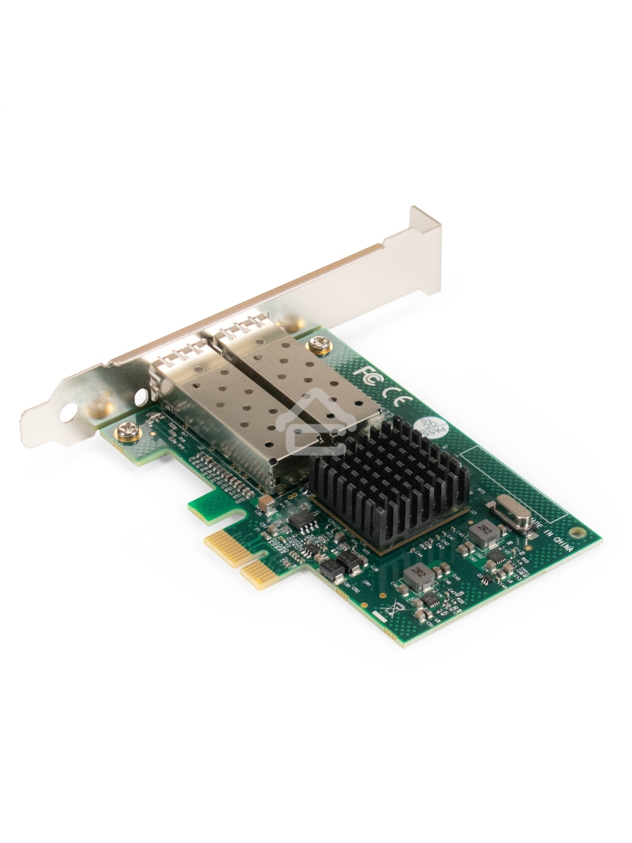 Сетевой адаптер ExeGate EXE-82576-F2 (PCI-E x1 v2.0, порты 2xSFP, 10/100/1000Mbps, Gigabit Server NIC Intel Chipset 82576-F2)