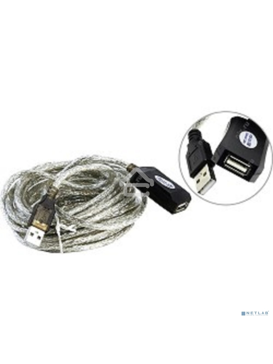 Кабель Aopen/Qust Кабель-адаптер USB2.0-repeater, удлинительный активный <Am-->Af> 5м (ACU823-5M) 6938510851314