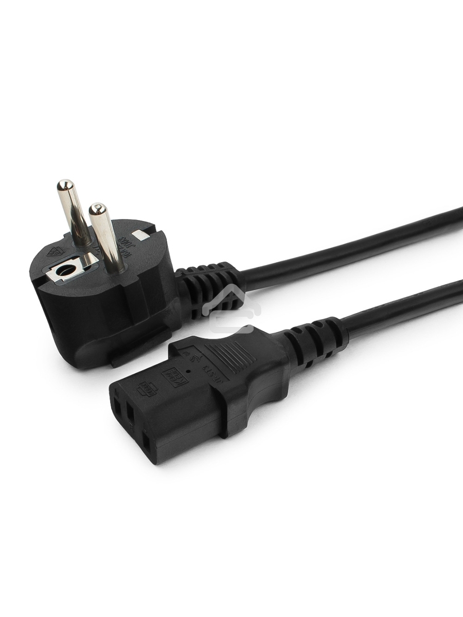 Кабель питания Cablexpert PC-186-1-3M, 3м, Schuko- C13, 3x1кв.мм, черный, с заземлением, пакет
