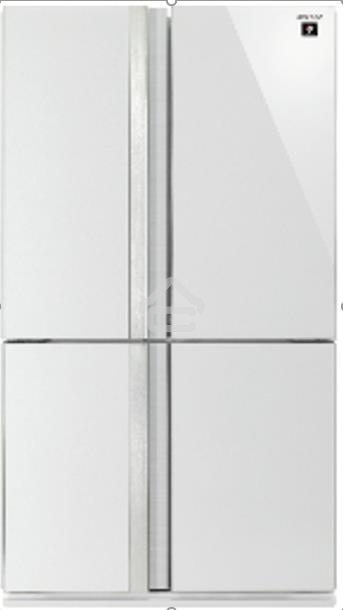 Холодильник Sharp SJGX98PWH белое стекло четырехкамерный 394/211л морозилка снизу