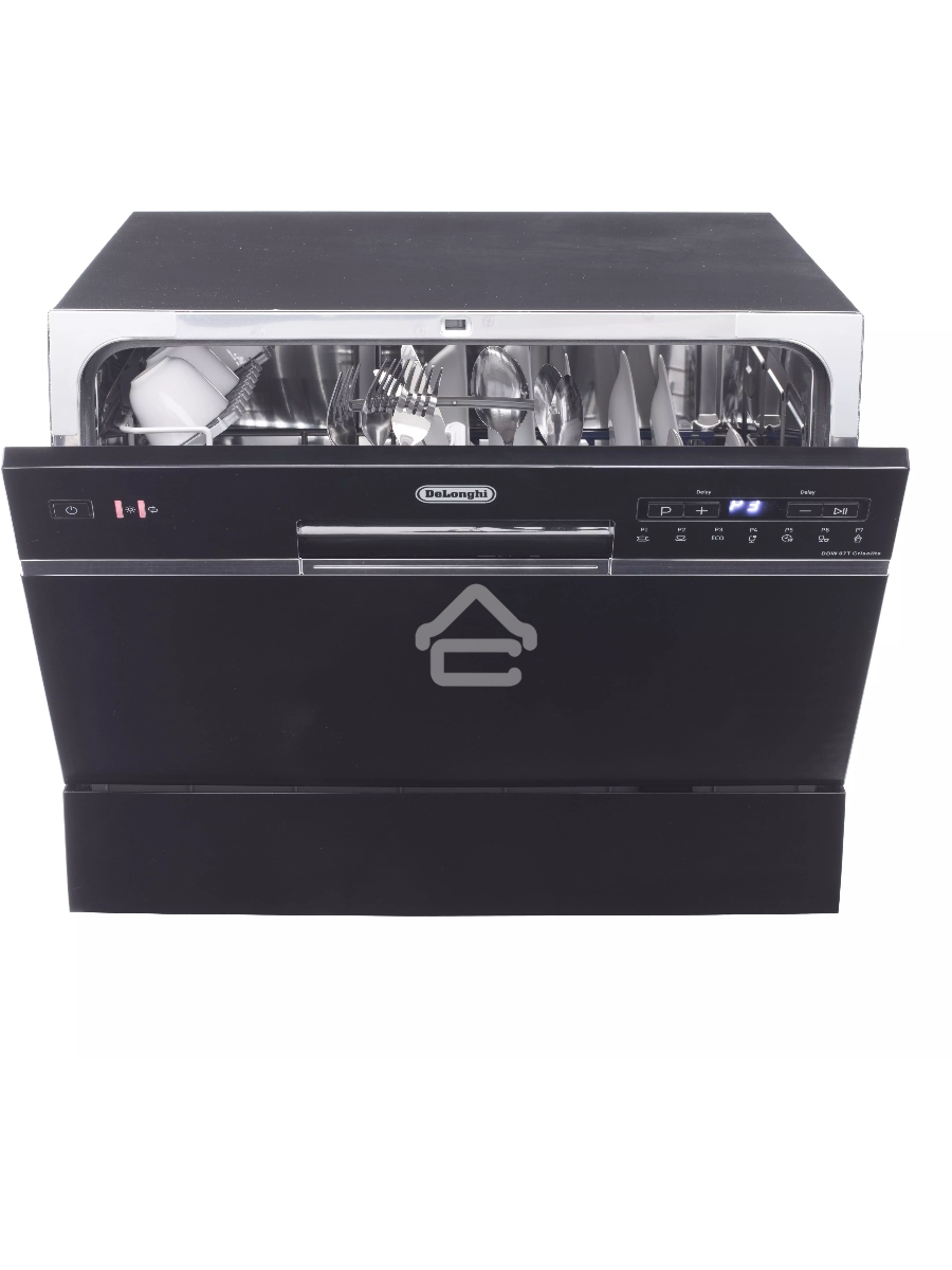 Посудомоечная машина DeLonghi DDW07T Crisolita, черный, 55 см, 6 компл., 49 дБ, класс A+
