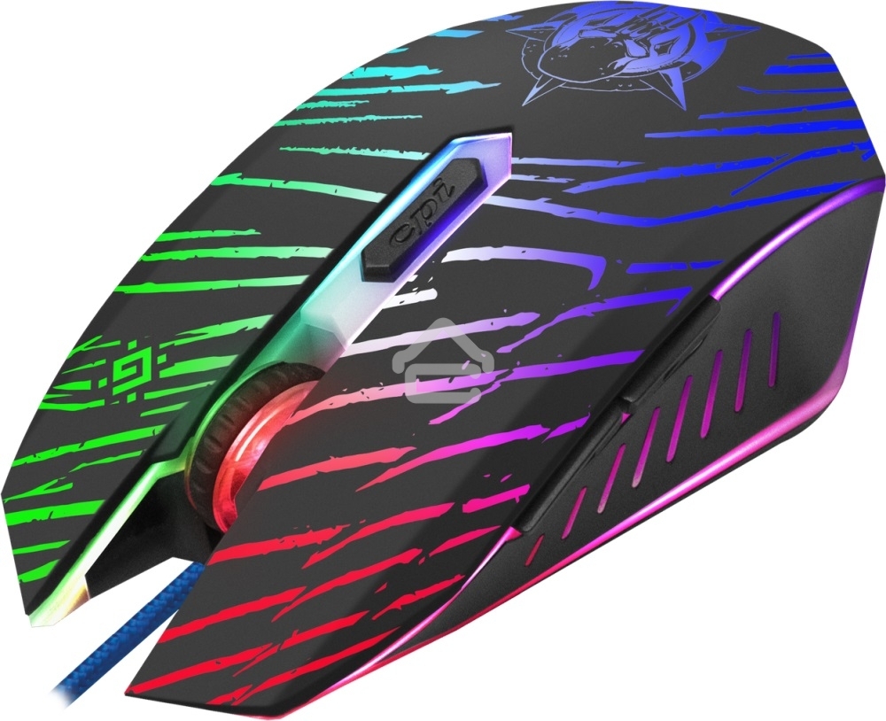 Мышь проводная Defender Dark Agent GM-590L черный, 12800 dpi, USB, кнопки - 6