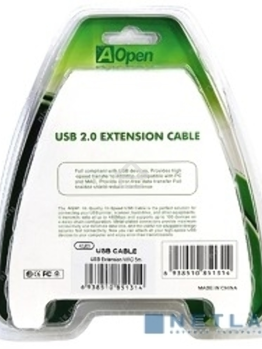 Кабель Aopen/Qust Кабель-адаптер USB2.0-repeater, удлинительный активный <Am-->Af> 5м (ACU823-5M) 6938510851314
