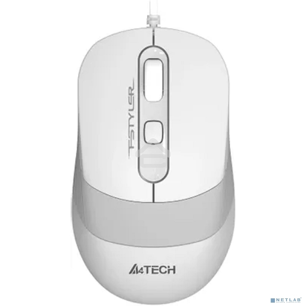 Мышь проводная A4Tech Fstyler FM10S белый/серый, 1600 dpi, USB, кнопки - 4