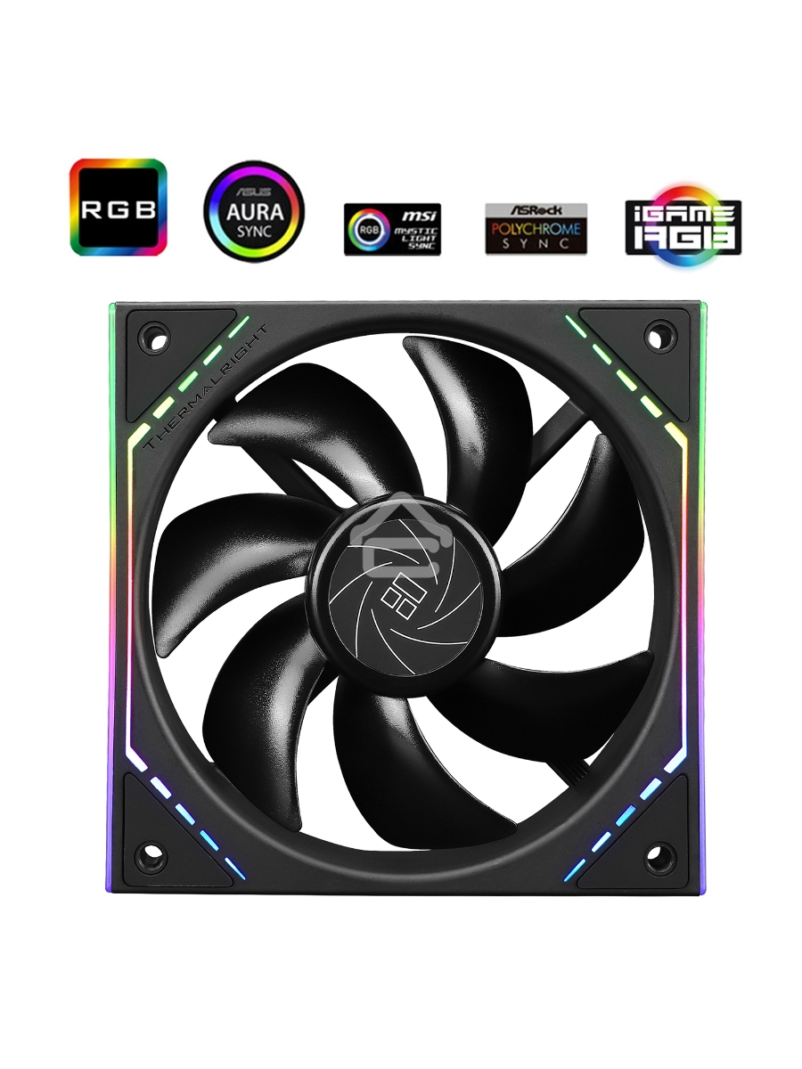 Вентилятор Thermalright TL-M12 ARGB черный 4-pin 23.2dB 175gr Ret