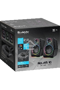 Акустическая система Defender 2.0  Solar 10 10Вт, BT/Light питание от USB