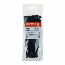 Хомут-стяжка кабельная нейлоновая Rexant 200 x2,5 мм, черная, упаковка 100 шт.