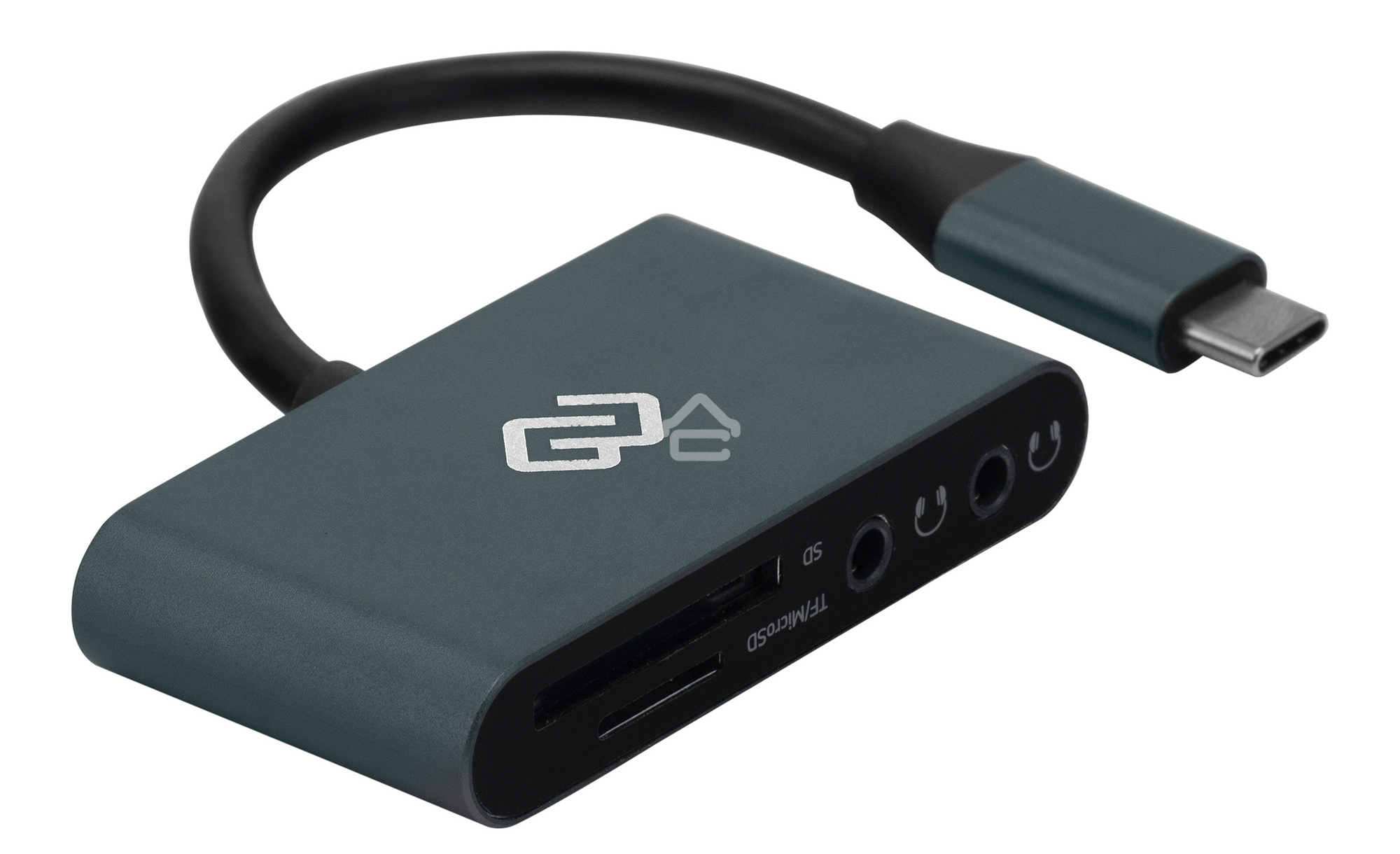 Кард-ридер Type C Digma CR-СA2512-G темно-серый