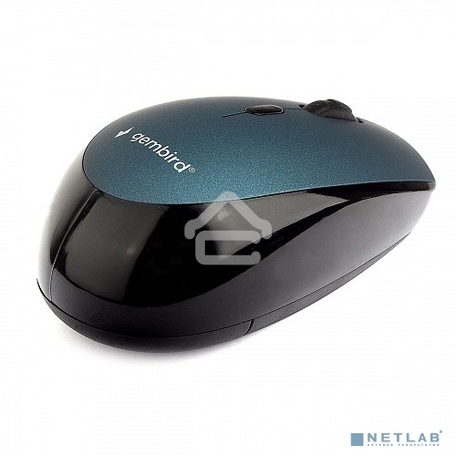 Мышь беспроводная Gembird MUSW-354-B синий, 1600 dpi, радиоканал, USB, кнопки - 4