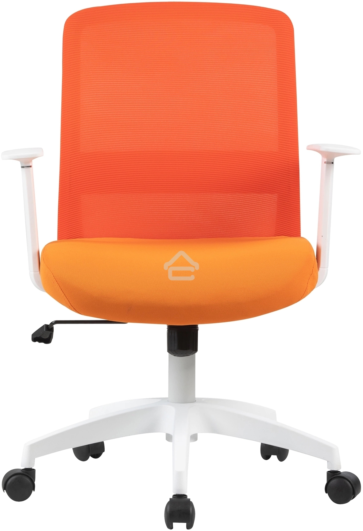 Кресло компьютерное Cactus CS-WMC333-OR оранжевый, сиденье оранжевый, сетка/ткань, низк. спин. крестов. пластик, пластик белый