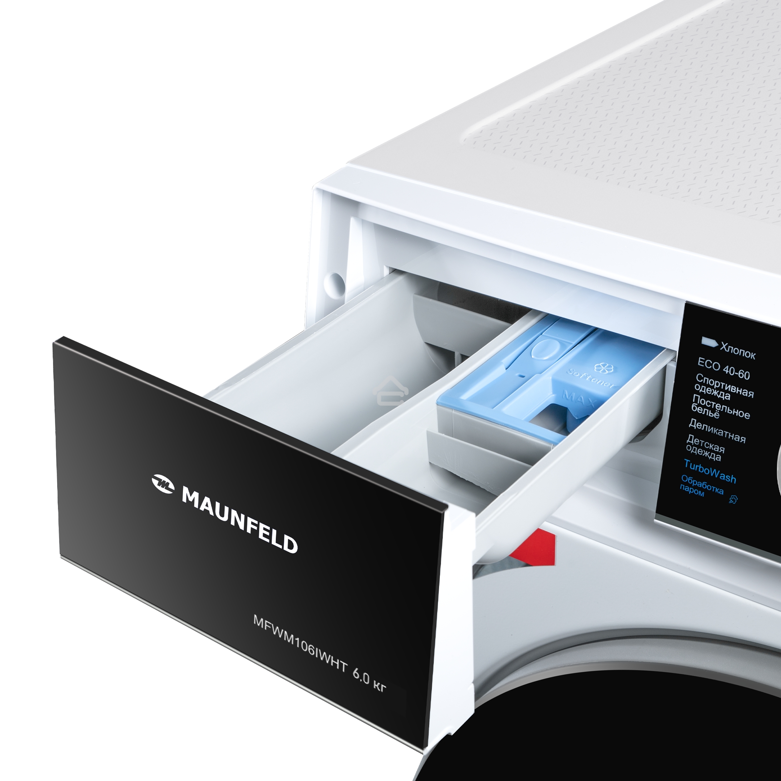 Стиральная машина Maunfeld MFWM106IWHT белый, фронтальная загрузка 6 кг, 1000 об/мин, класс А+++
