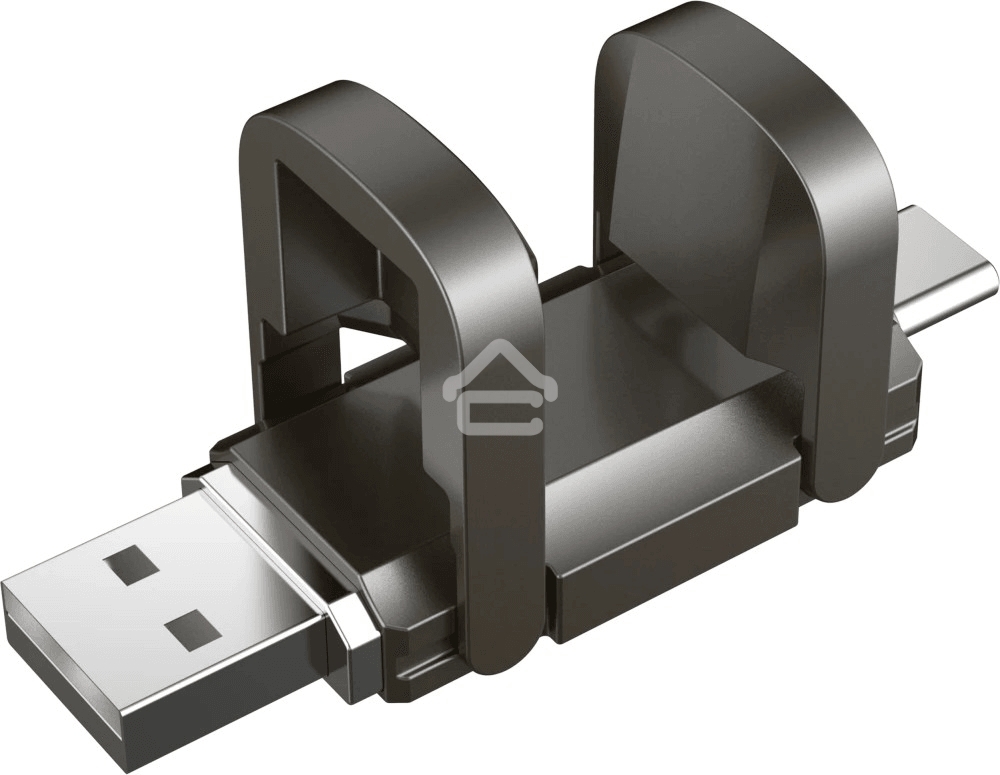 Флешка USB Dahua S809 (DHI-USB-S809-32-256Gb), 256Gb, USB 3.2 Type-A/USB Type-C, R/W 520/460, серый