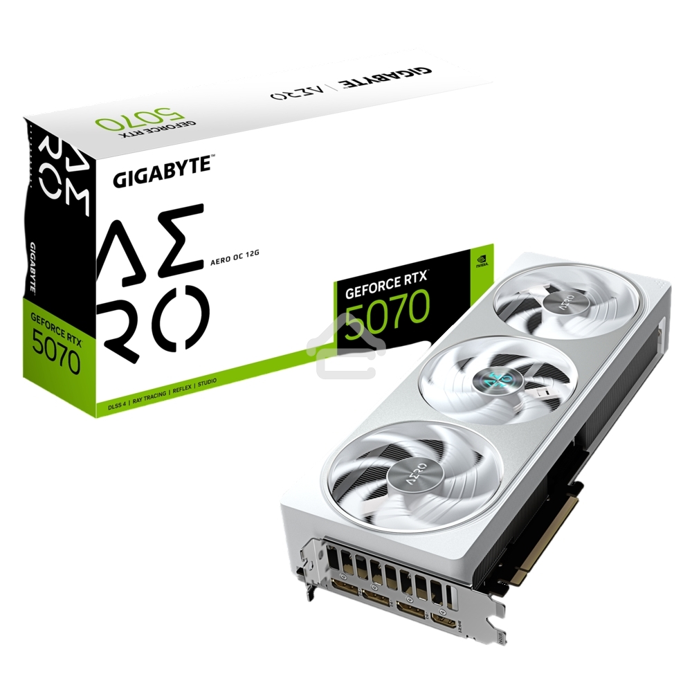 Видеокарта Gigabyte PCI-E GV-N5070AERO OC-12GD 1.0 NVIDIA GeForce RTX 5070 12Gb 192bit GDDR7 2805/28000 HDMIx1 DPx3 HDCP Ret