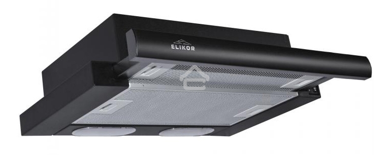 Вытяжка встраиваемая Elikor Интегра 50П-400-В2Л черный, 50 см, 400 куб. м/ч, 57 дБ