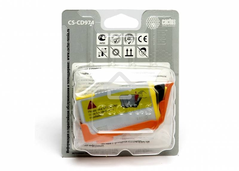 Картридж струйный Cactus CS-CD974 №920XL желтый (14,6 мл.) для HP Officejet 6000/6500/7000/7500