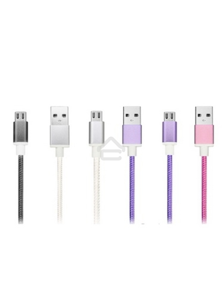 Кабель USB ACD-Style Lightning ~ USB-A 2-сторонние коннекторы, нейлон, 1м, фиолетовый (ACD-U913-P6P)