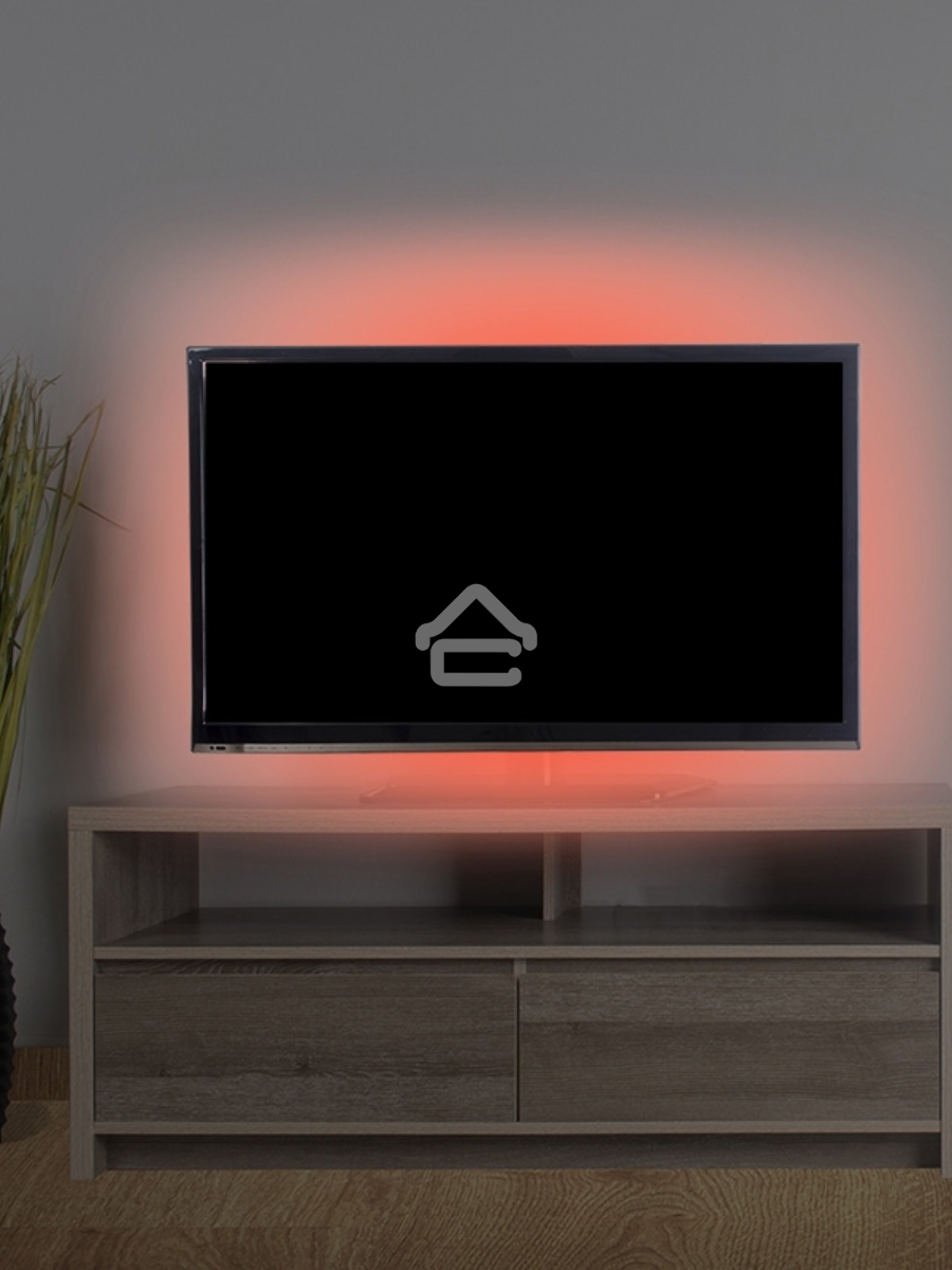Лента LED с USB коннектором 5 В, 8 мм, IP65, SMD 2835, 60 LED/m, цвет свечения красный