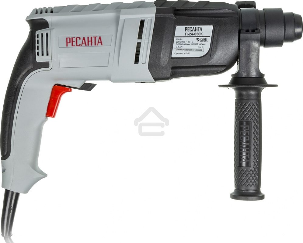 Перфоратор Ресанта П-24-650К SDS-plus уд.:2.8Дж 650Вт (кейс в комплекте)