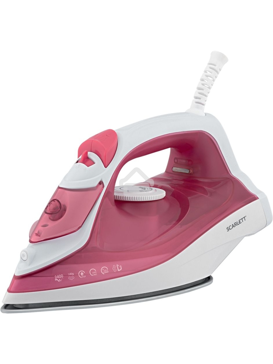 Утюг Scarlett SC-SI30K56 (розовый)Мощность, Вт: 2400; Световой индикатор работы: Да; Регулируемый пар до г/мин: 35; Паровой удар до г/мин: 140; Резервуар для воды, мл: 280; Функция разбрызгивания воды: Да; Терморегулятор: Да; Вертикальное отпаривание: Да;