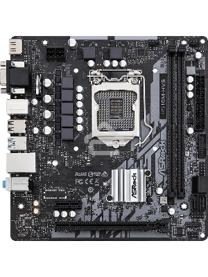 Материнская плата ASRock H510M-HVS R2.0, LGA 1200, Intel H510, 2xDDR4, 4xSATA, 1xPCIe 4.0 x16, 1xPCIe x1, 1xHDMI, 1xVGA, 1x 1Gb LAN, 2xUSB-A 3.2 Gen 1, 4xUSB 2.0, 3x3.5 мм, 7.1, mATX