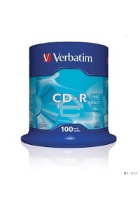 Диск CD-R Verbatim 700Mb 52x Cake Box (100шт) (43411)