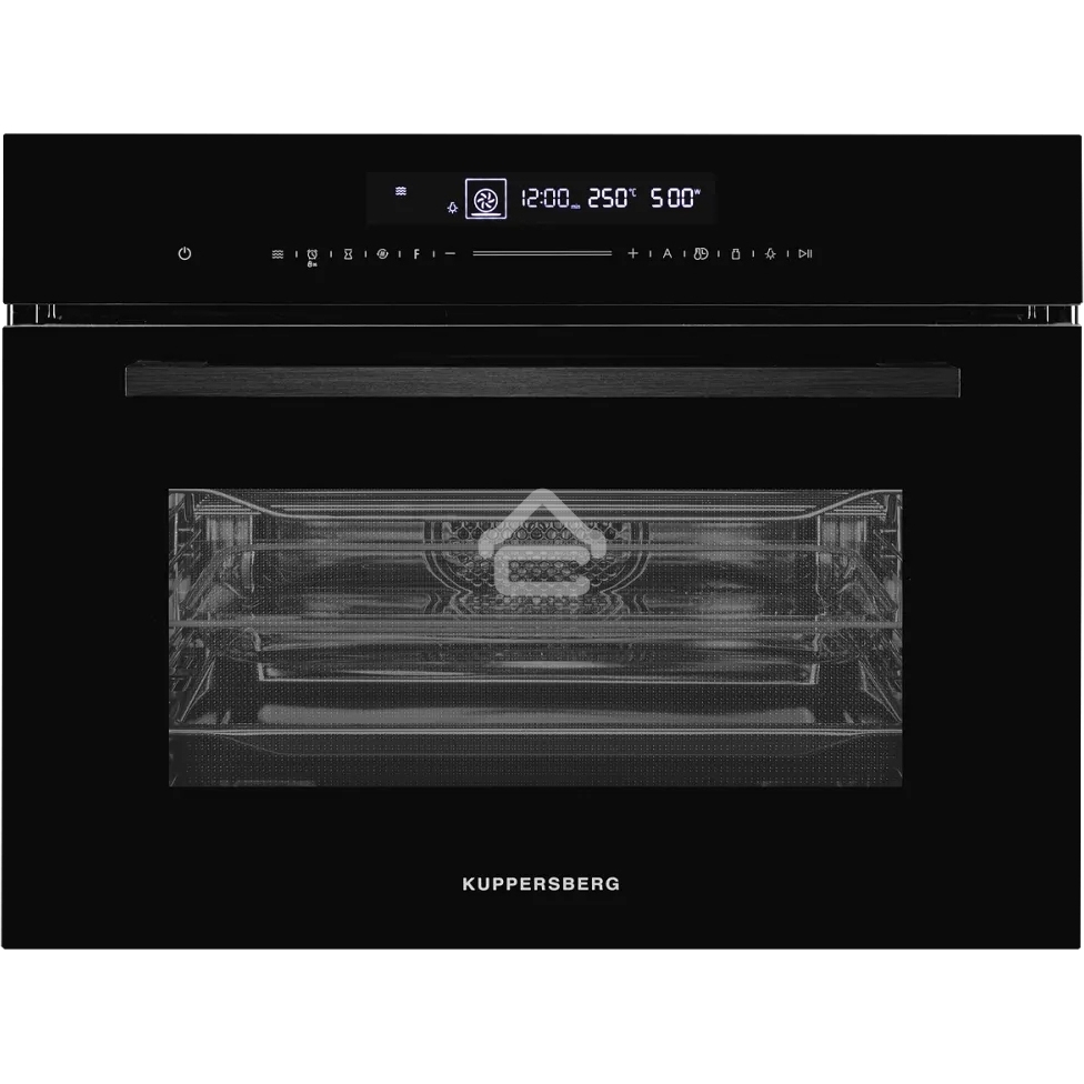 Встраиваемый духовой шкаф компактный, с СВЧ, ШхВхГ: 59.5х45.4х56.8 см, 50 л, гидролизная очистка, черный