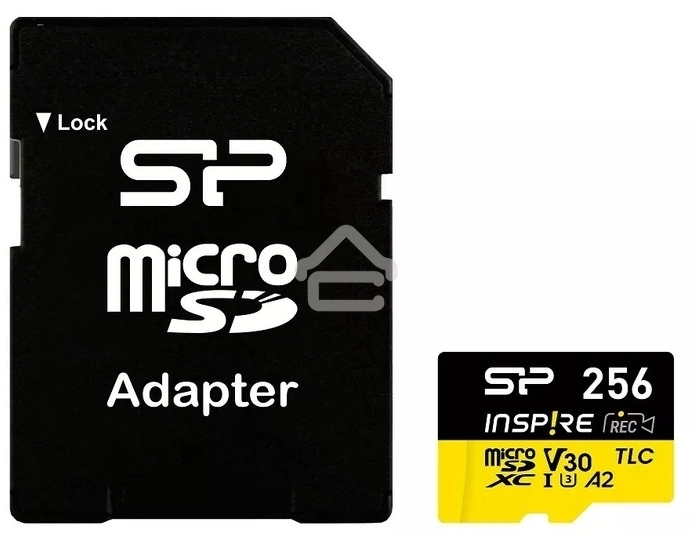 Флеш карта microSDXC 256Gb Silicon Power SP256GbSTXLA2V1NSP Inspire V30 A2 + adapter