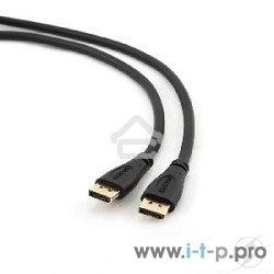 Кабель DisplayPort Gembird/Cablexpert, 1м, 20M/20M, черный, экран, пакет(CC-DP-1M)