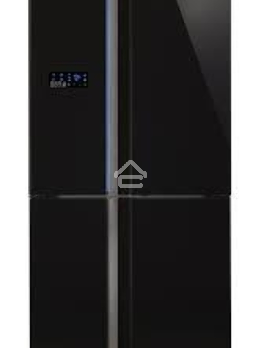 Холодильник Sharp SJ-FS97VBK черное стекло трёхкамерный 393/207 л морозилка снизу