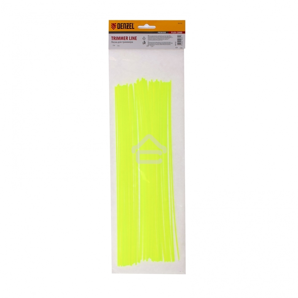 Леска для триммера Denzel квадратная нарезанная 2мм х 30 см 50 шт FLEX CORD
