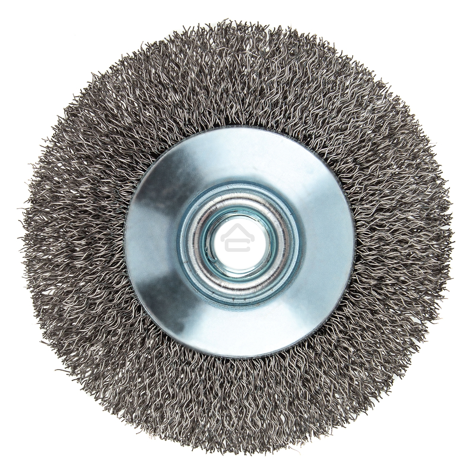 Щетка для УШМ Denzel 100 мм, М14, тарелка, витая нержавеющая проволока 0,3 мм