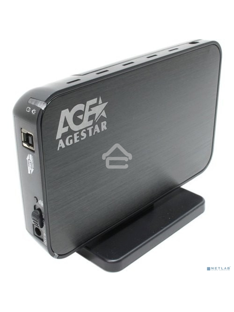Внешний корпус для HDD AgeStar 3UB3A8-6G SATA II пластик/алюминий черный 3.5