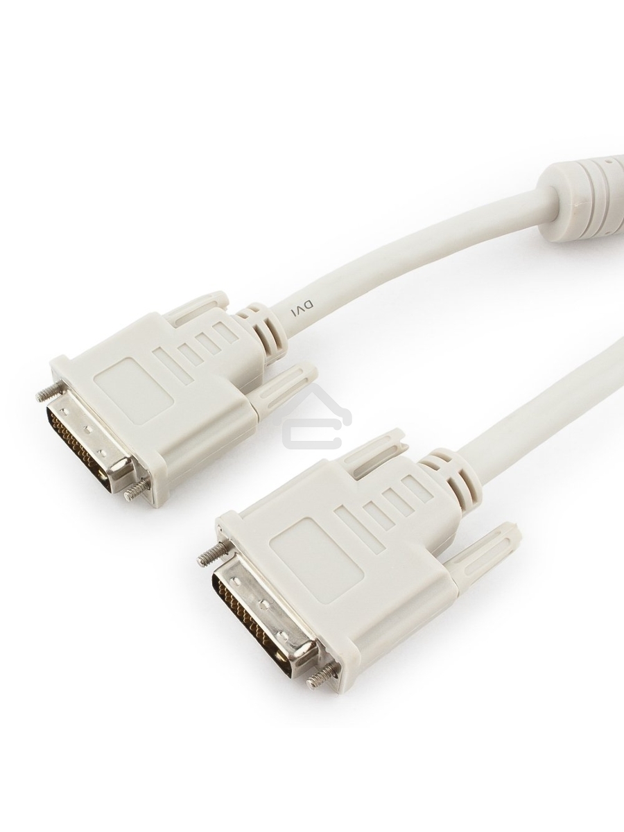 Кабель DVI-D single link Gembird/Cablexpert CC-DVI-6C, 19M/19M, 1.8м, серый, экран, феррит.кольца, пакет