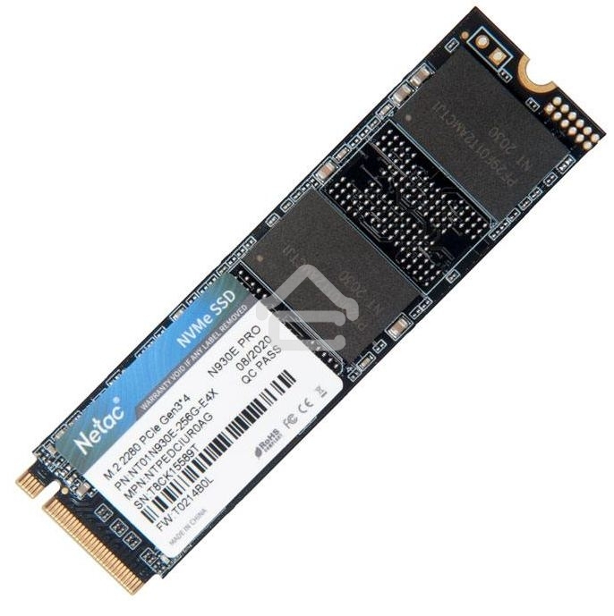 Накопитель SSD Netac N930E Pro, 256Gb, PCIe 3.1 x4, M.2 2280, NVMe, R/W 2040/1270