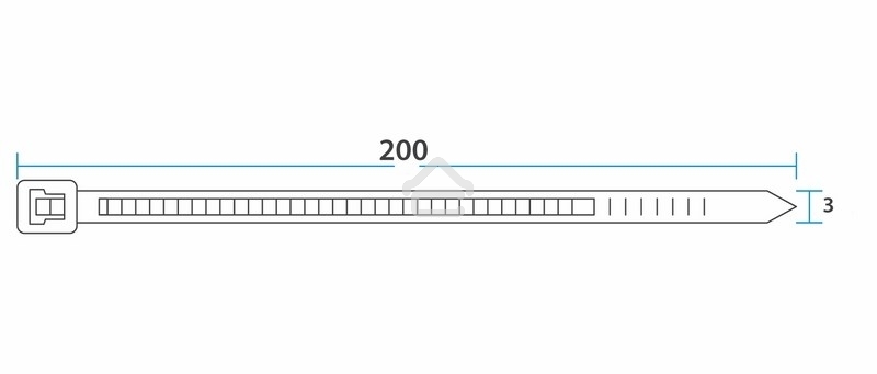 Хомут-стяжка кабельная нейлоновая Rexant 200 x2,5 мм, черная, упаковка 100 шт.