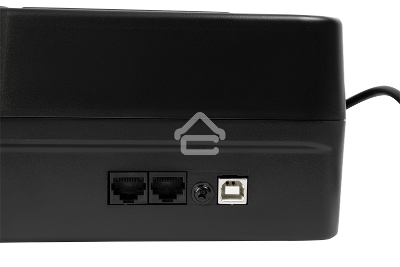 Источник бесперебойного питания SMARTWATT UPS SAFE PRO LCD 1000 черный 1000/600 ВА/Вт, напольный/настенный, линейно-интерактивный, LCD дисплей, Shuko CEE7/4 - 8 шт. (4 шт. с резервным питанием, 4 шт. - сетевой фильтр)