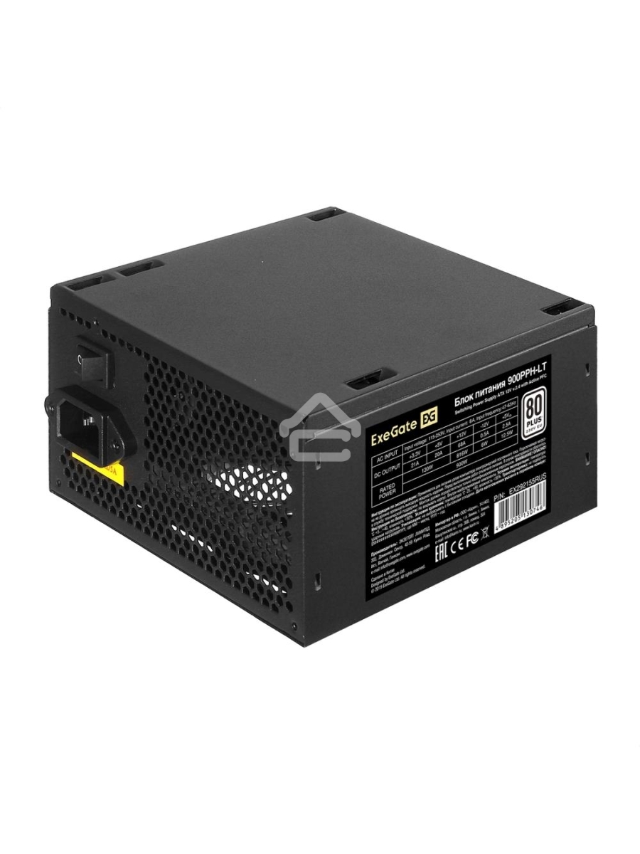 Блок питания ExeGate 900PPH-LT-OEM (EX292155RUS-OEM-S), 900Вт, 80 PLUS, 120мм, черный