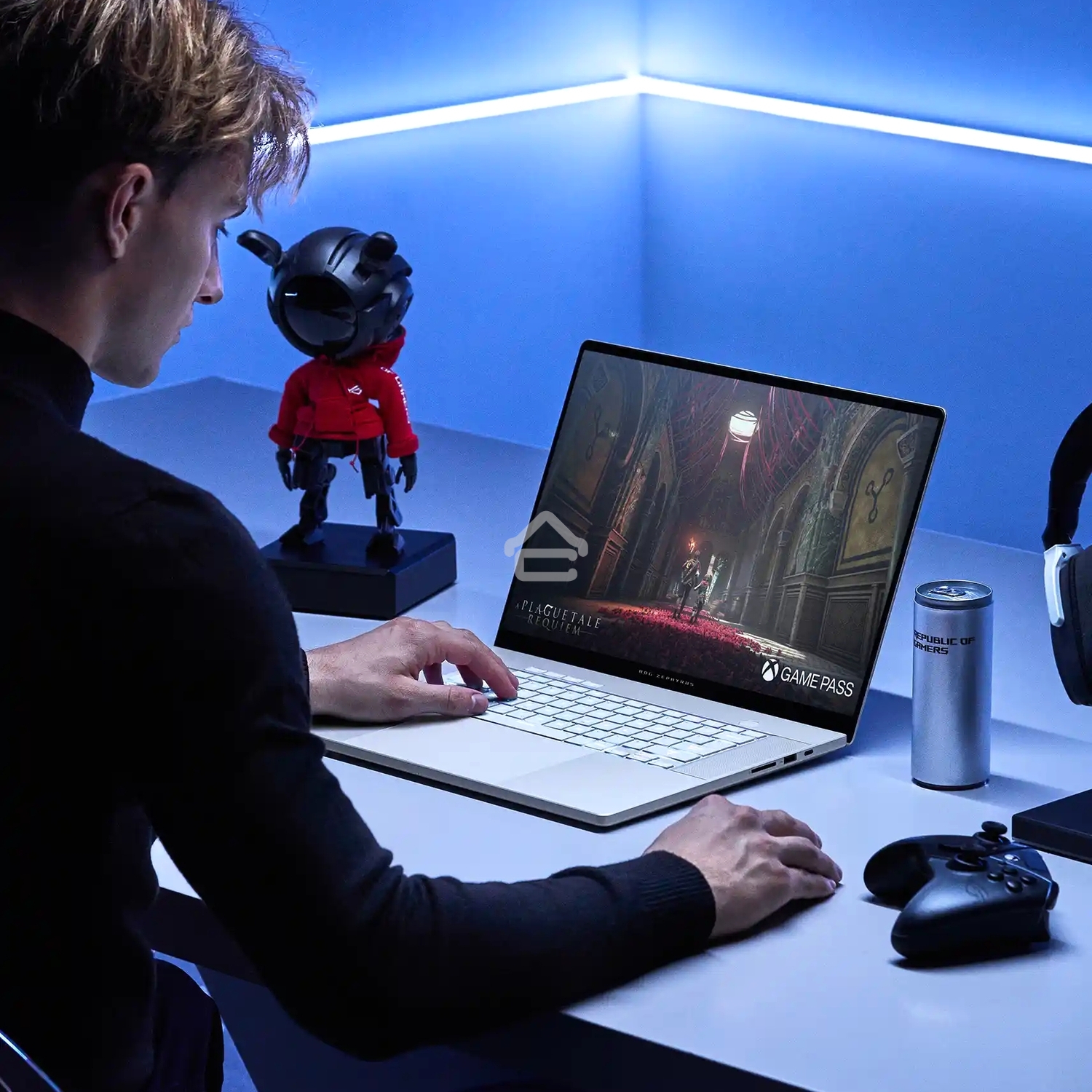 Ноутбук ASUS ROG Zephyrus G16 GU605MV Ultra 7 155H 16Gb SSD 1Tb NVIDIA RTX 4060 8Gb 16 WQXGA OLED 90Вт*ч No OS белый GU605MV-QR259 90NR0IT2-M00CK0