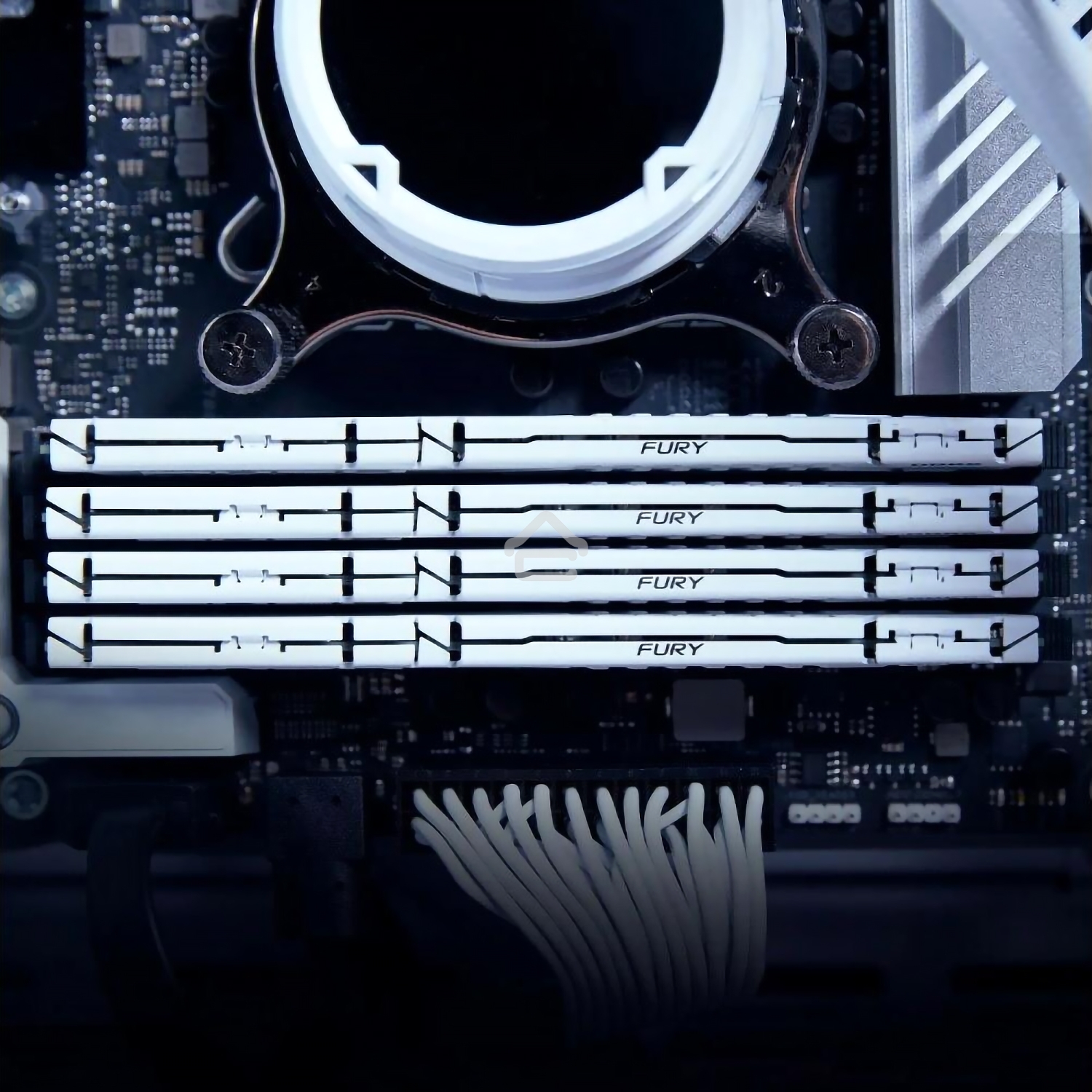 Оперативная память Kingston Fury Beast, DDR5, 16GB (1x16GB), 6800MHz, CL34, DIMM, радиатор, белый