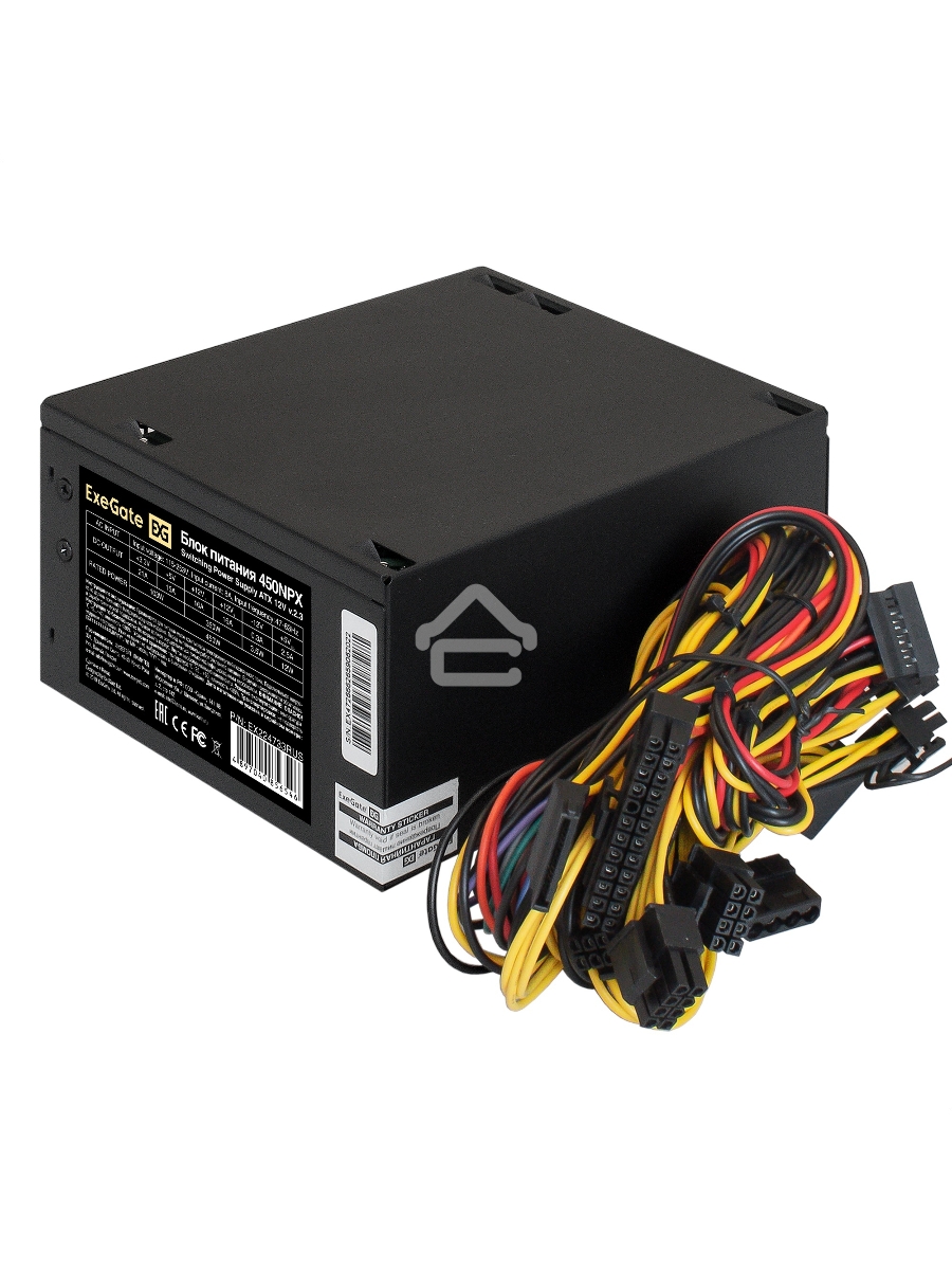 Блок питания Exegate, 450NPX (EX224733RUS), 450Вт, black, 120мм, черный