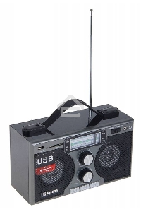 Радиоприемник портативный Сигнал БЗРП РП-306 черный USB SD