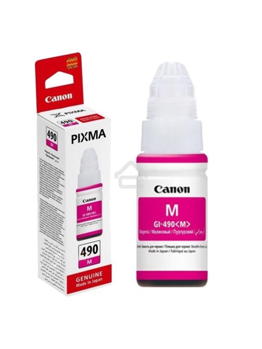 Чернила Canon GI-490M 0665C001 пурпурный для Canon Pixma G1400/2400/3400 (70мл)
