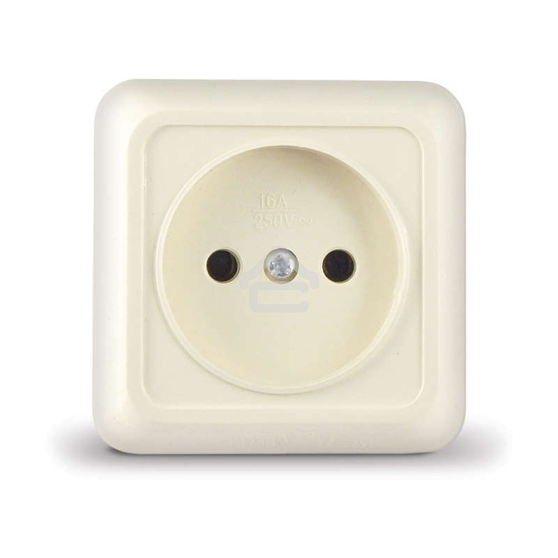 Розетка 1-м ОП Олимп 16А IP20 беж. Universal Б-О0022