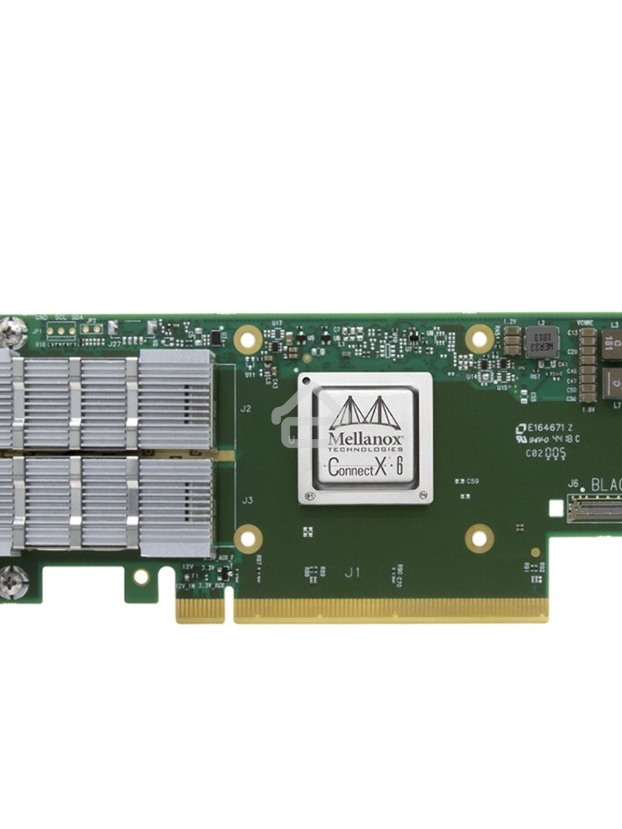 Сетевая карта Mellanox ConnectX-6 VPI adapter card, 100Gb/s (HDR100, EDR IB and 100GbE), dual-port QSFP56, PCIe3.0/4.0 x16, tall bracket