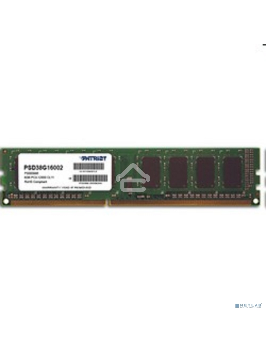 Оперативная память Patriot Signature, DDR3, 8GB (1x8 GB), 1600 MHz, CL11, DIMM