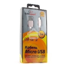 Кабель USB2.0 Cablexpert CC-G-mUSB02Cu-1M, AM/microB, серия Gold, длина 1м, золото, блистер