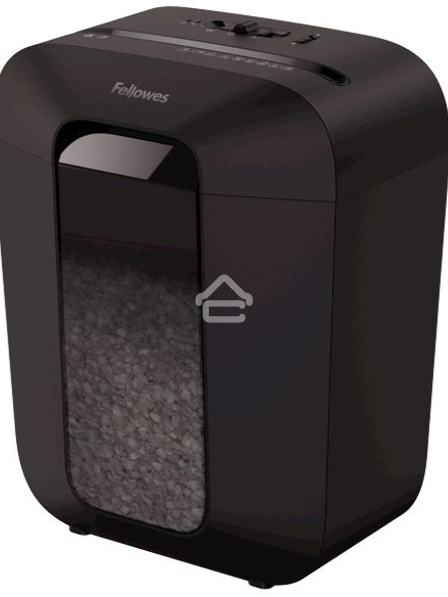 Шредер Fellowes PowerShred LX50 черный (секр.P-4)/перекрестный/9лист./17лтр./скрепки/скобы/пл.карты