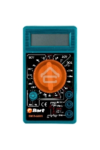 Мультиметр  Bort BMM-600N [91271167] { Диапазон постоянного напряжения 0-1000 тип, диапазон  постоянного тока 0-10 тип, диапазон  переменного напряжения 0-750 тип, 0.1 кг }