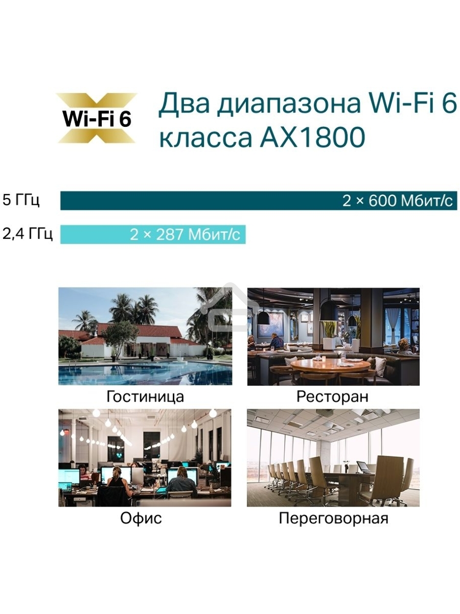 Потолочная двухдиапазонная точка доступа Wi-Fi TP-Link EAP610 AX1800