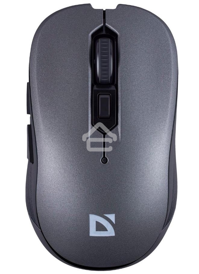 Мышь беспроводная Defender Gassa MM-105 серый, 1600 dpi, радиоканал, USB, кнопки - 6